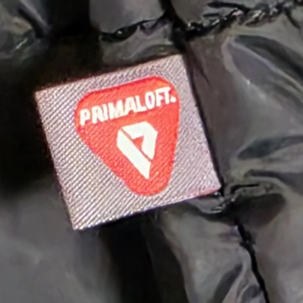 The North Face Primaloft‎ Insulated Black Softshell Hybrid Jacket Mens M Medium